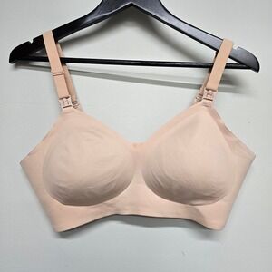 Momcozy Nursing Bra Women XL Nude Seamless Wireless Maternity Minimalist